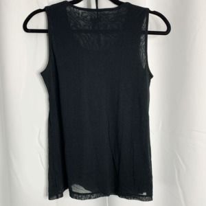 Chico's Tops - Chicos ruffle front black tank 0 Small sheer Chico's Tops - Chicos ruffle front black tank 0 Small sheer